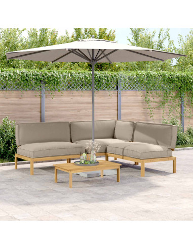 Set di divani con cuscino 4 pcs Talpa Legno di Acacia Massello