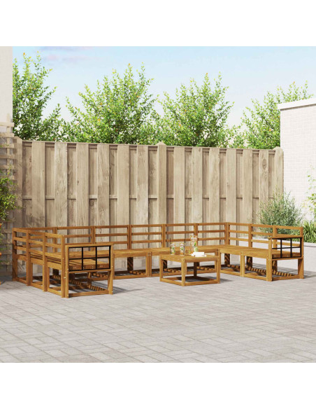 Set di divani da esterno 11 pcs Naturale