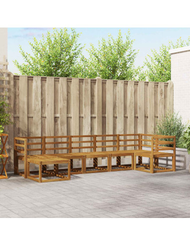 Set di divani da esterno 7 pcs Naturale