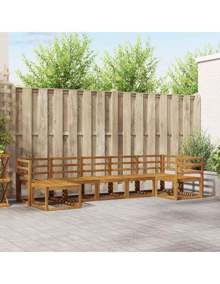 Set di divani da esterno 7 pcs Naturale