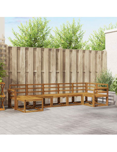 Set di divani da esterno 7 pcs Naturale