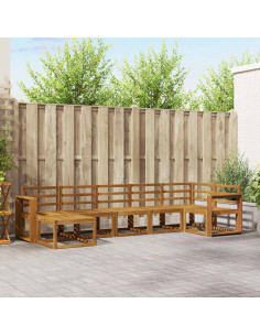 Set di divani da esterno 7 pcs Naturale