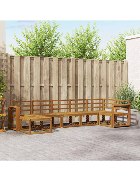 Set di divani da esterno 7 pcs Naturale