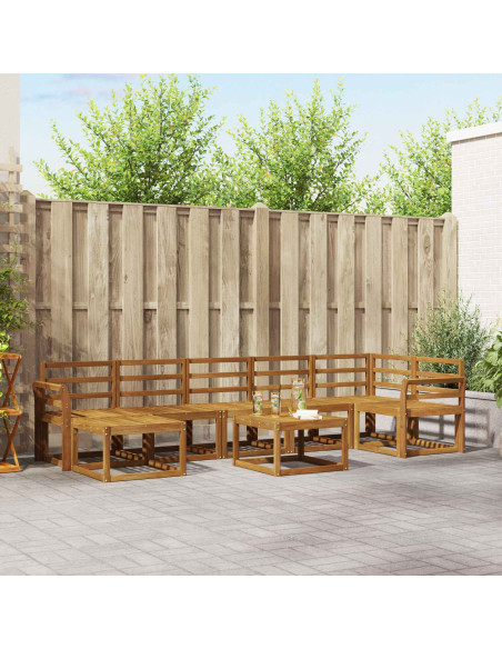 Set di divani da esterno 8 pcs Naturale