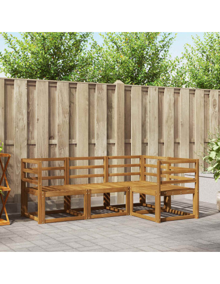 Set di divani da esterno 4 pcs Naturale