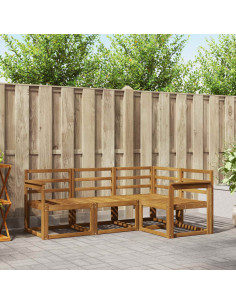 Set di divani da esterno 4 pcs Naturale