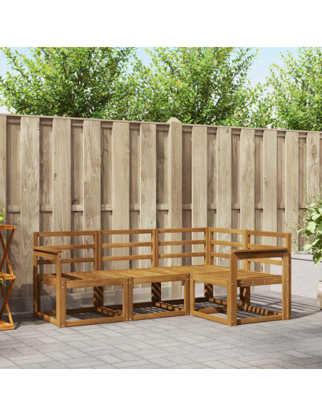 Set di divani da esterno 4 pcs Naturale