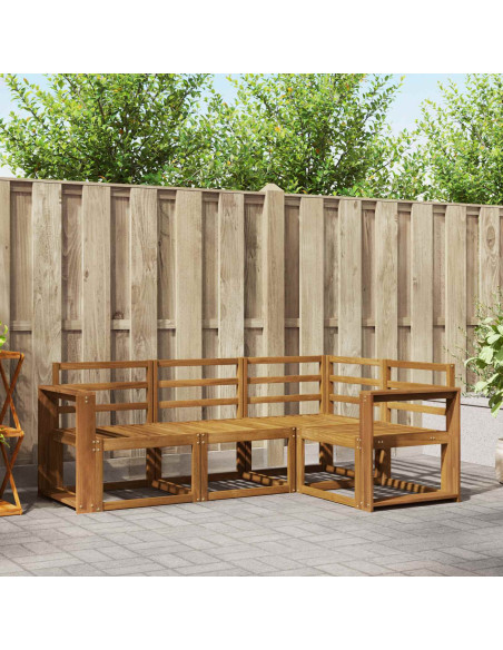 Set di divani da esterno 4 pcs Naturale