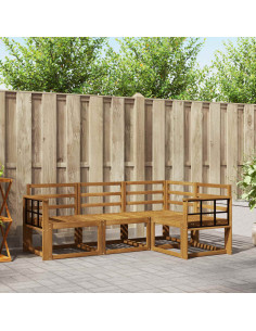 Set di divani da esterno 4 pcs Naturale