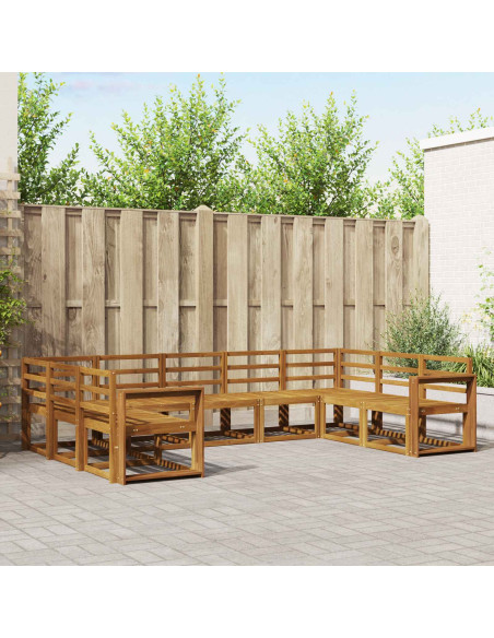 Set di divani da esterno 9 pcs Naturale