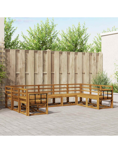 Set di divani da esterno 9 pcs Naturale