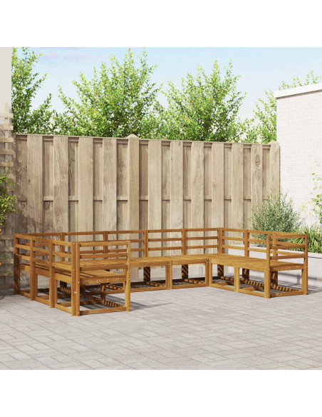 Set di divani da esterno 9 pcs Naturale