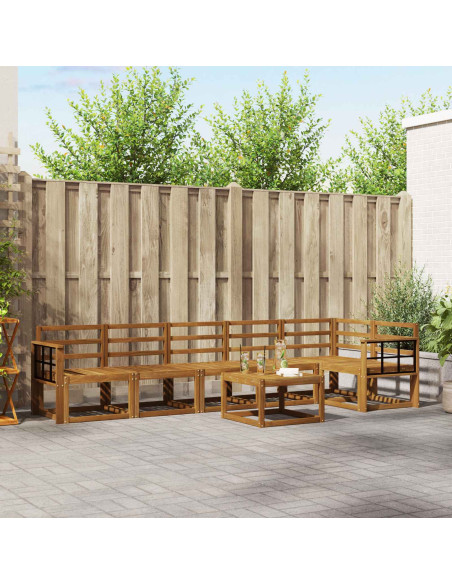 Set di divani da esterno 7 pcs Naturale