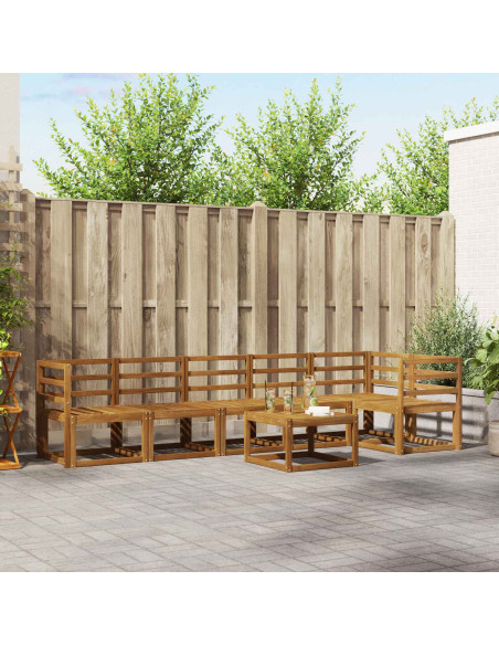 Set di divani da esterno 7 pcs Naturale