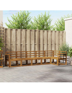 Set di divani da esterno 6 pcs Naturale