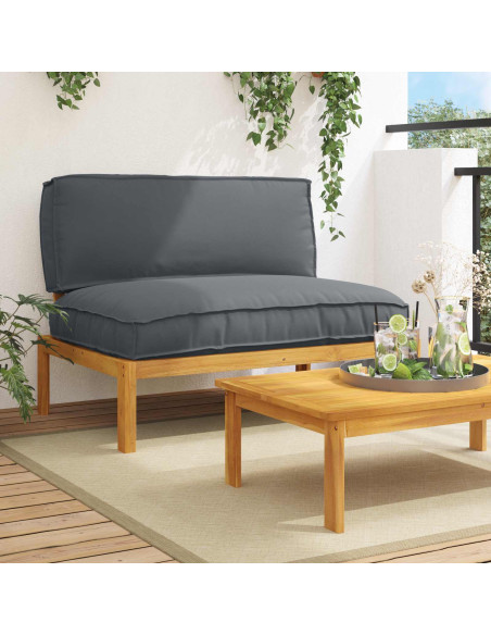 Set di divani con cuscino Antracite 120 x 92 x 69 cm