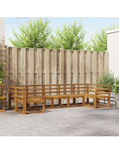 Set di divani da esterno 7 pcs Naturale