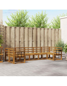 Set di divani da esterno 7 pcs Naturale