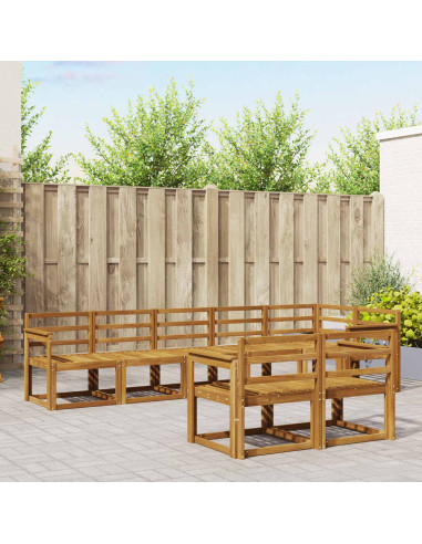 Set di divani da esterno 8 pcs Naturale