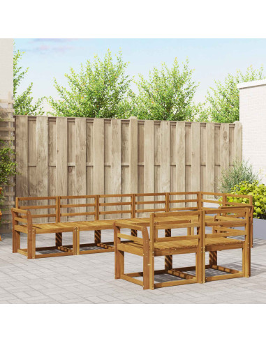 Set di divani da esterno 8 pcs Naturale