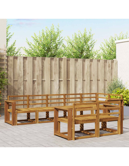 Set di divani da esterno 8 pcs Naturale