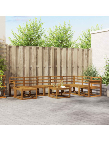 Set di divani da esterno 9 pcs Naturale