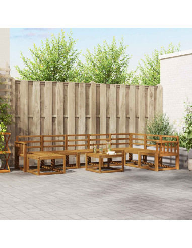 Set di divani da esterno 9 pcs Naturale