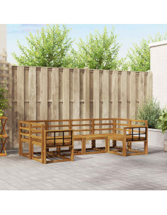 Set di divani da esterno 6 pcs Naturale