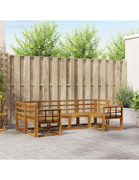 Set di divani da esterno 6 pcs Naturale