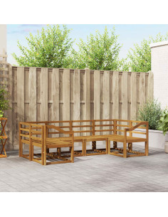 Set di divani da esterno 6 pcs Naturale