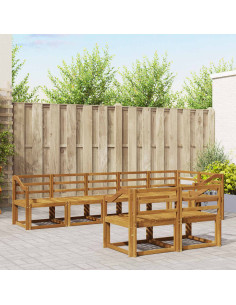 Set di divani da esterno 8 pcs Naturale