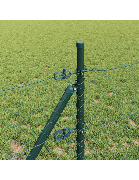 Palo della recinzione Verde 25 x 1 m (rete da 50 mm) Acciaio