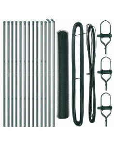 Palo della recinzione Verde 25 x 1,2 m (rete da 25 mm) Acciaio 2