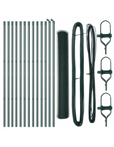 Palo della recinzione Verde 25 x 1,2 m (rete da 25 mm) Acciaio