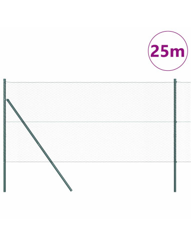 Palo della recinzione Verde 25 x 1,2 m (rete da 25 mm) Acciaio