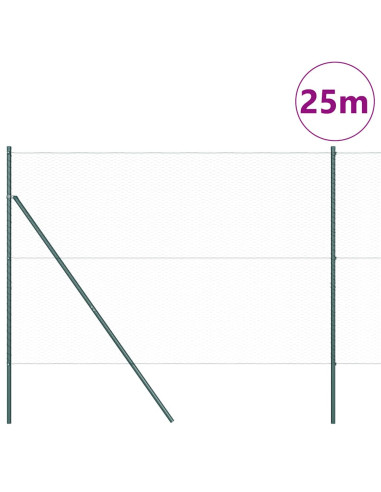 Palo della recinzione Verde 25 x 1,5 m (rete da 25 mm) Acciaio