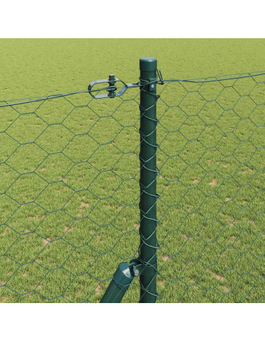Palo della recinzione Verde 25 x 1,5 m (maglia 50 mm) Acciaio
