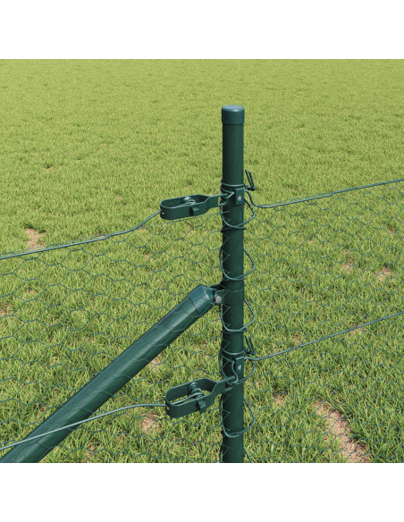 Palo della recinzione Verde 25 x 0,5 m (rete da 25 mm) Acciaio