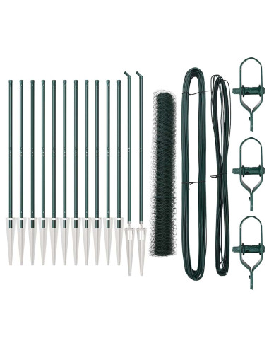 Palo della recinzione Verde 25 x 1 m (rete da 50 mm) Acciaio