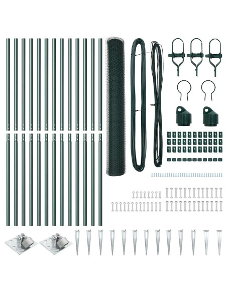 Palo della recinzione Verde 25 x 1,2 m (rete da 25 mm) Acciaio