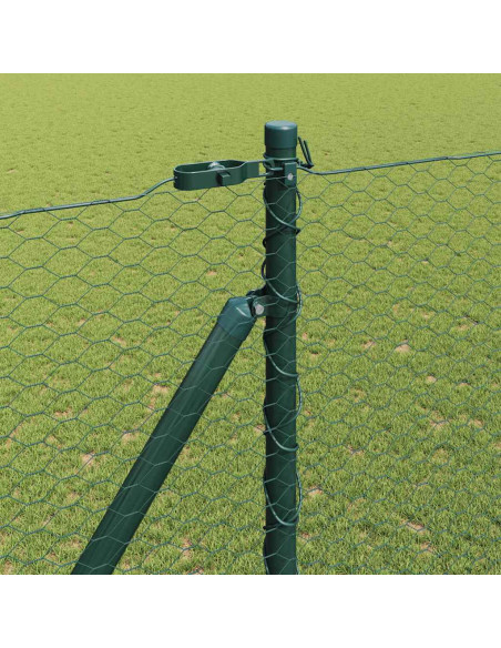 Palo della recinzione Verde 25 x 1,5 m (rete da 25 mm) Acciaio
