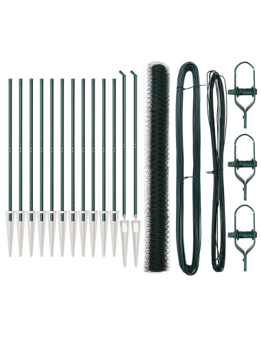 Palo della recinzione Verde 25 x 1,5 m (maglia 50 mm) Acciaio