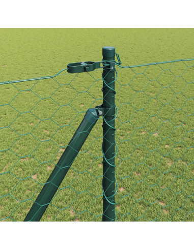 Palo della recinzione Verde 25 x 1,5 m (maglia 50 mm) Acciaio