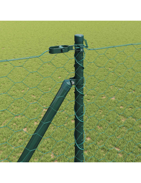 Palo della recinzione Verde 25 x 1,5 m (maglia 50 mm) Acciaio