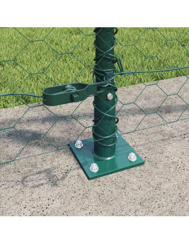 Palo della recinzione Verde 25 x 1 m (rete da 50 mm) Acciaio