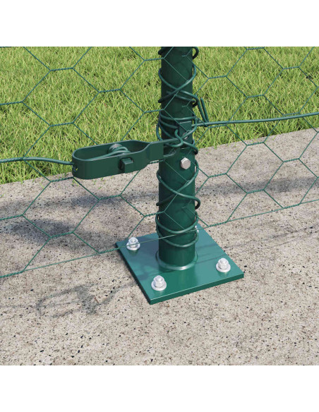 Palo della recinzione Verde 25 x 1 m (rete da 50 mm) Acciaio