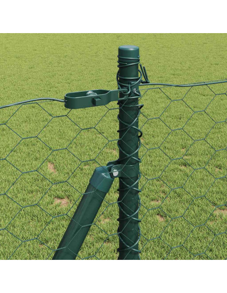 Palo della recinzione Verde 25 x 1 m (rete da 50 mm) Acciaio