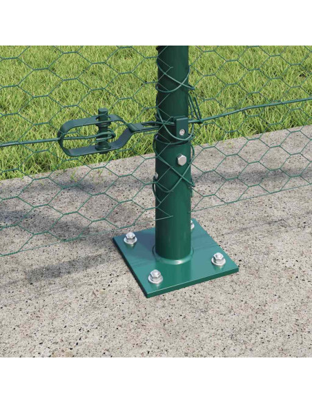 Palo della recinzione Verde 25 x 1,2 m (rete da 25 mm) Acciaio