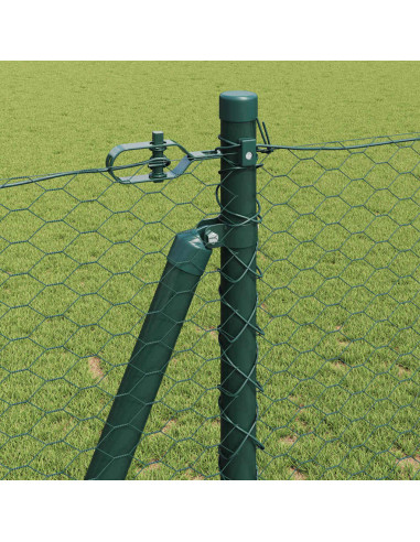 Palo della recinzione Verde 25 x 1,2 m (rete da 25 mm) Acciaio