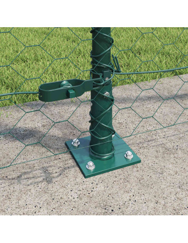 Palo della recinzione Verde 25 x 1,5 m (maglia 50 mm) Acciaio